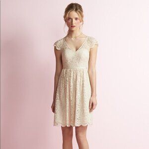 Jenny Yoo lace bridesmaid dress JY509 in palomino